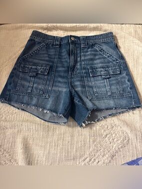 American Eagle Outfitters Size 6  Cargo Shorts with Frayed Hem Brand new w tags